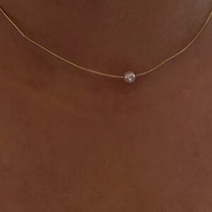 Bundle Two Elegant Gold Necklace with Pearl Accent.